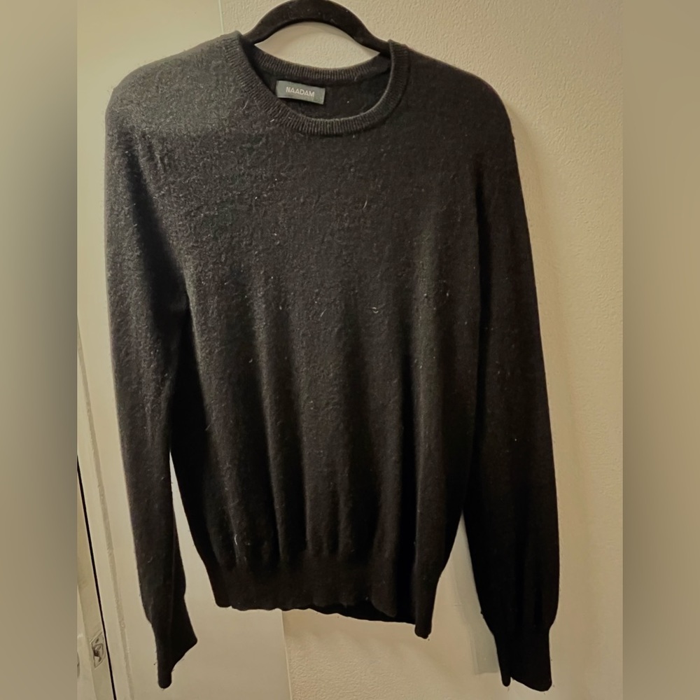 Naadam Black Cashmere Sweater